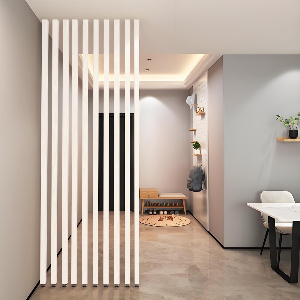 Cloison de séparation d'intérieur en bois noir pour entrée de restaurant et bureau – Sans perçage – Panneau de séparation élégant de 120 cm (1 pièce)