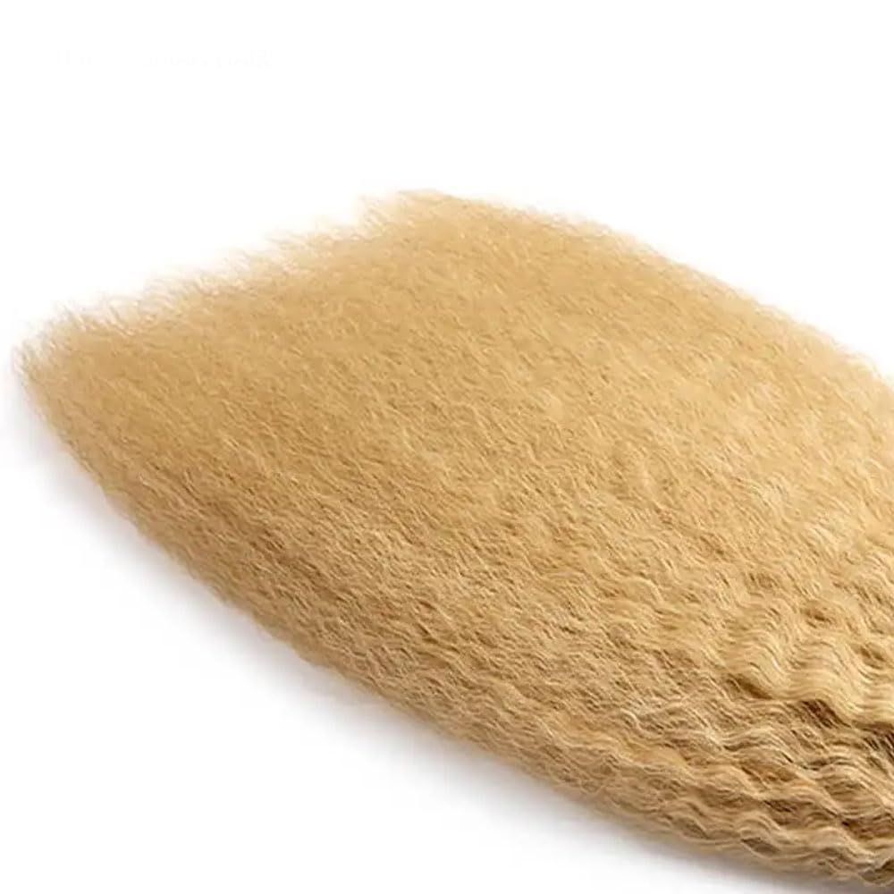Honey Blonde Bundle Color #27 Kinky Straight Human Hair Bundles Color 27 Bundles Human Hair 18 18 18 Inch Blonde Yaki Straight Bundle