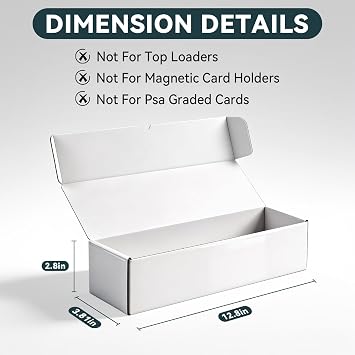 Trading Card Storage Box 6-Pack, 1000 Count Heavy Duty Corrugated Cardboard Box - Bulk Organizer for TCG, MTG,Sports & Collectible Cards, 12.8 INCH Horizontal