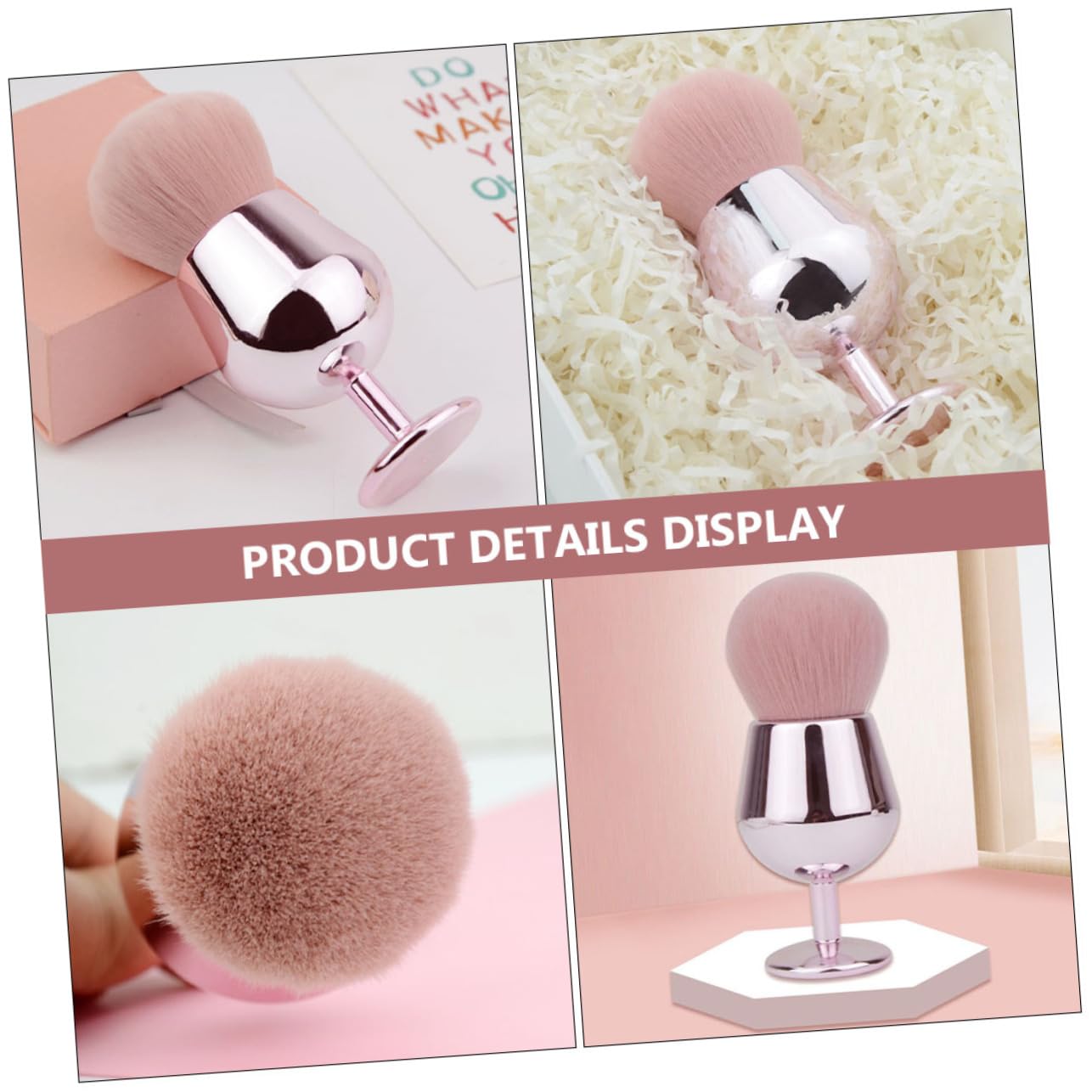 MAGICLULU 3 Pezzi Pennello Per Il Trucco Blush Pennello Per Il Viso Per Sintetici Sciolti Morbido Setoso Non Perde Per Donne E Ragazze