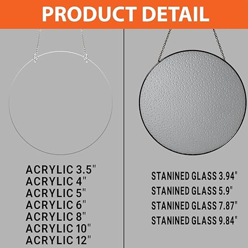 Miniatura 6 de Ocean Jellyfish Window Suncatcher, Round Stained Glass Style Reef Panel, Unique Sea Inspired Home Decor Gift
