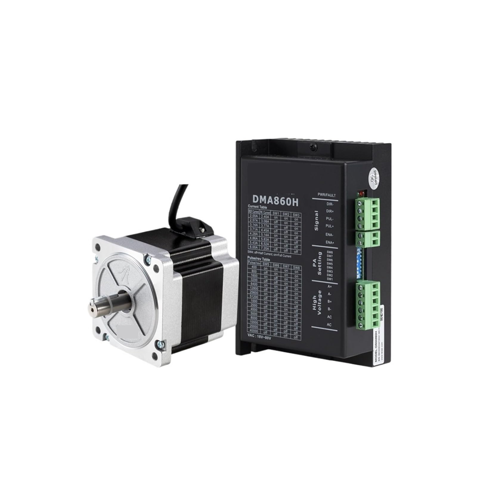 Moteur pas à pas Nema 34 86CM45 et pilote 2 phases DMA860H pour table de fraisage
