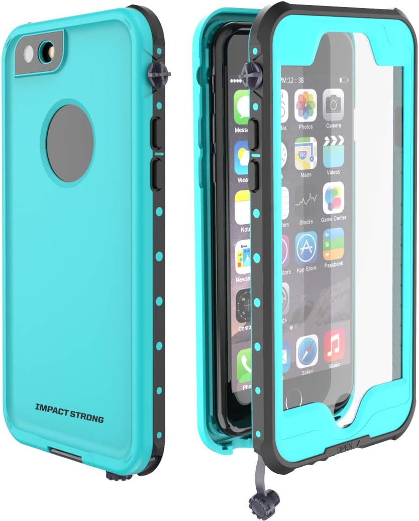ImpactStrong iPhone 6 Waterproof Case [Fingerprint ID Compatible] Slim Full Body Protection Cover for Apple iPhone 6 / 6s (4.7") - Ocean Blue