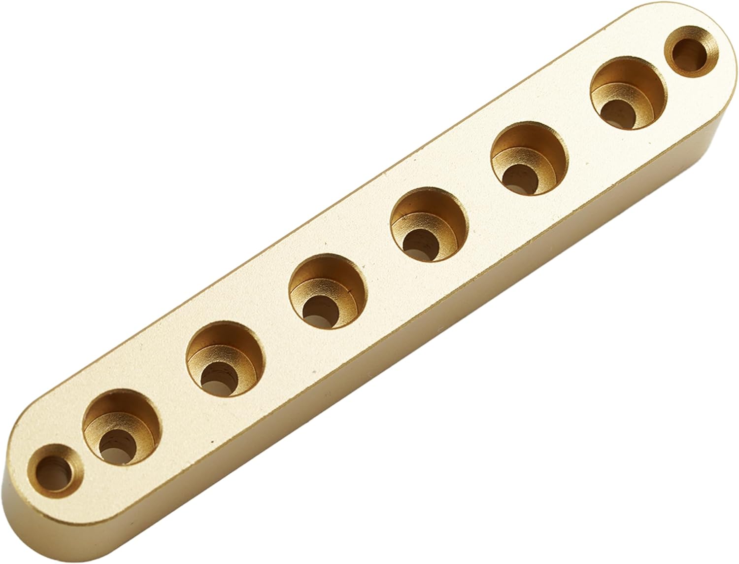 Guyker Aluminum 6-String Ferrule Block for Through-Body Guitars Replacement Part (FB-06, Black)