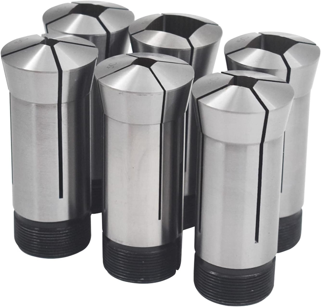 6-Pack Precision 5C Square Collet Set 1/4-3/4in Mill Chuck Holder