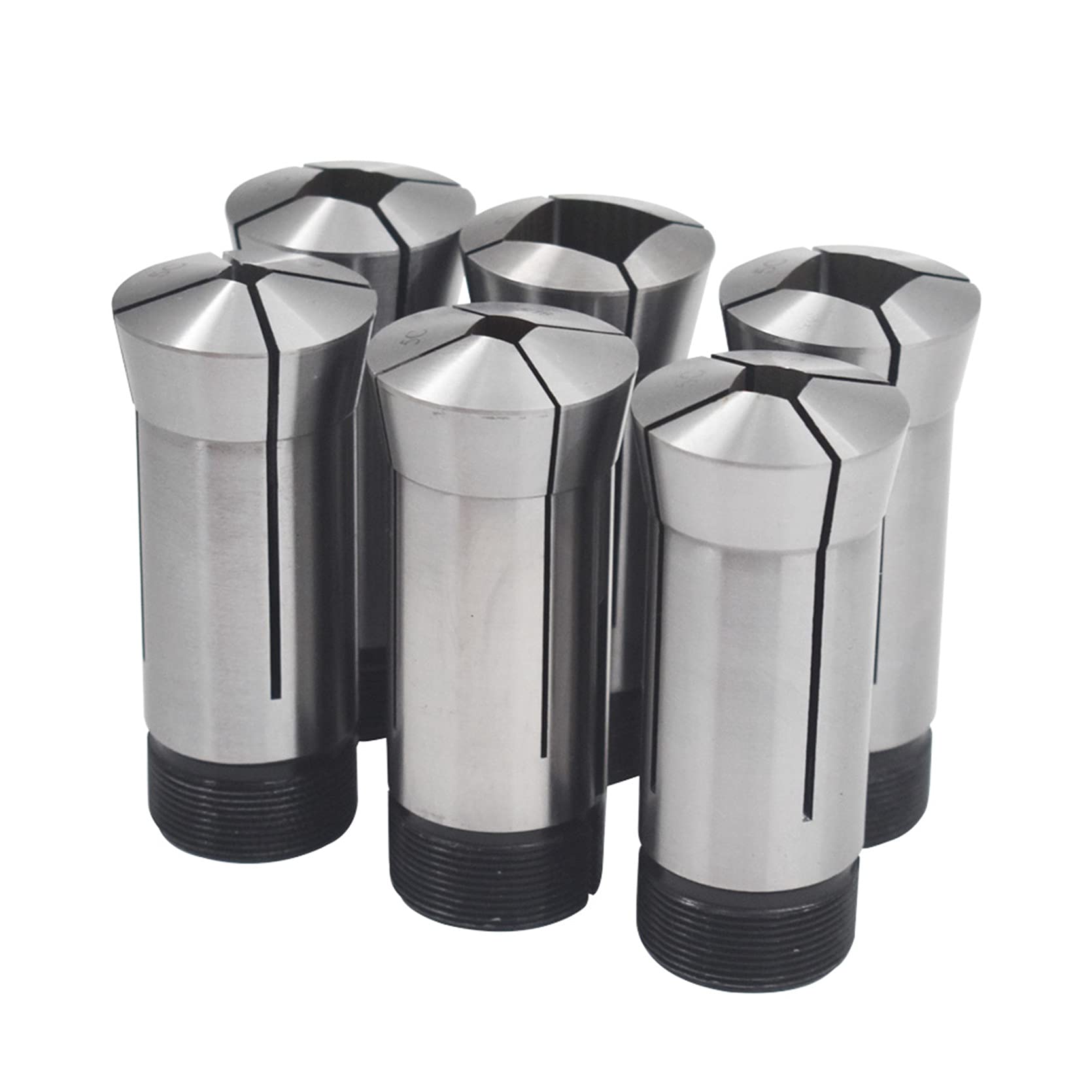 Juego de 6 pinzas cuadradas Precision 5C de 1/4-3/4 pulgadas