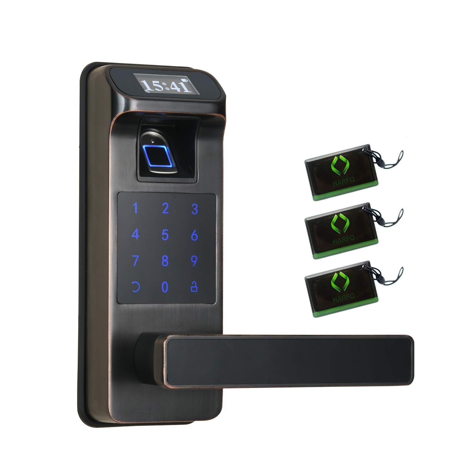 HARFO Fingerprint Door Lock, Keyless Entry Door Lock with Touchscreen