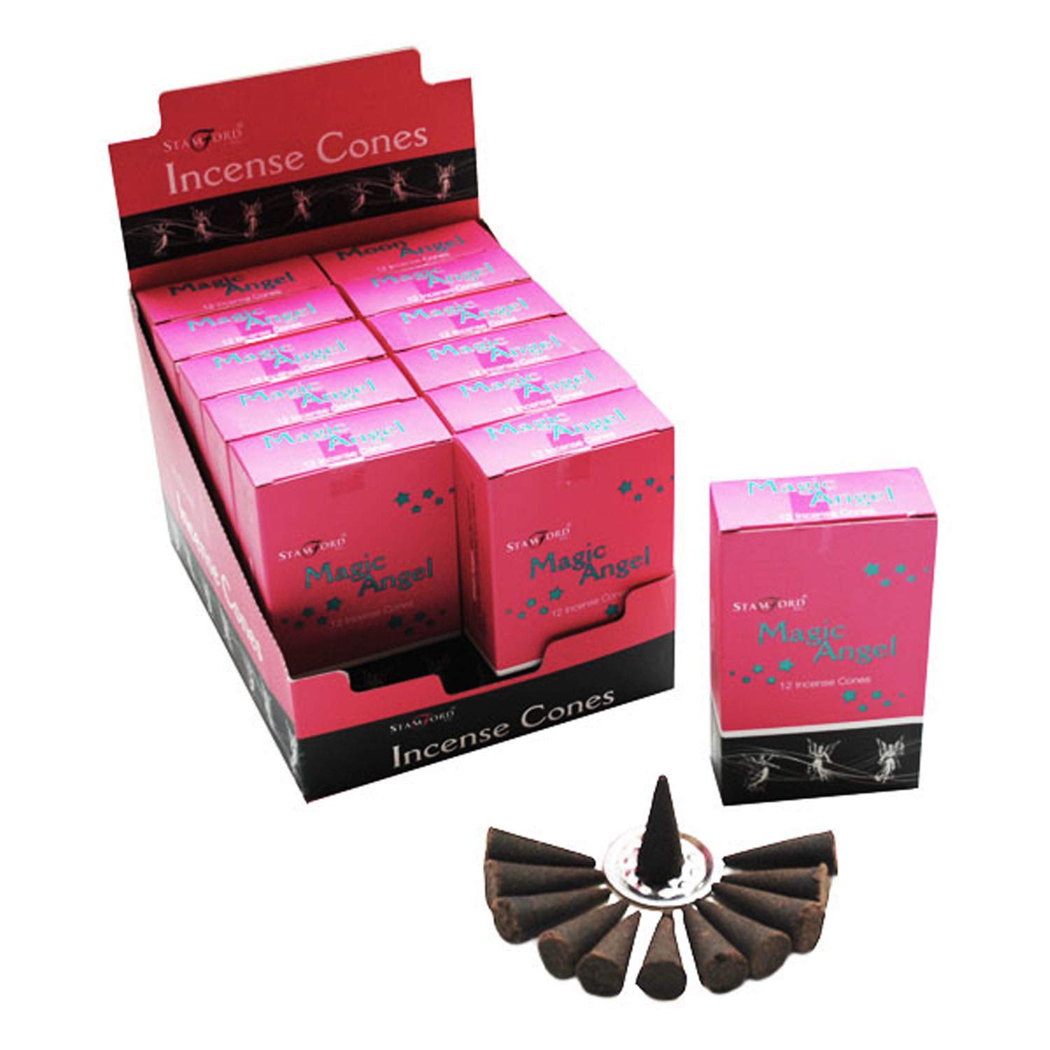 Stamford Inc. Magic Angel Stamford Incense Cones, 12 Cones X 12 Packs