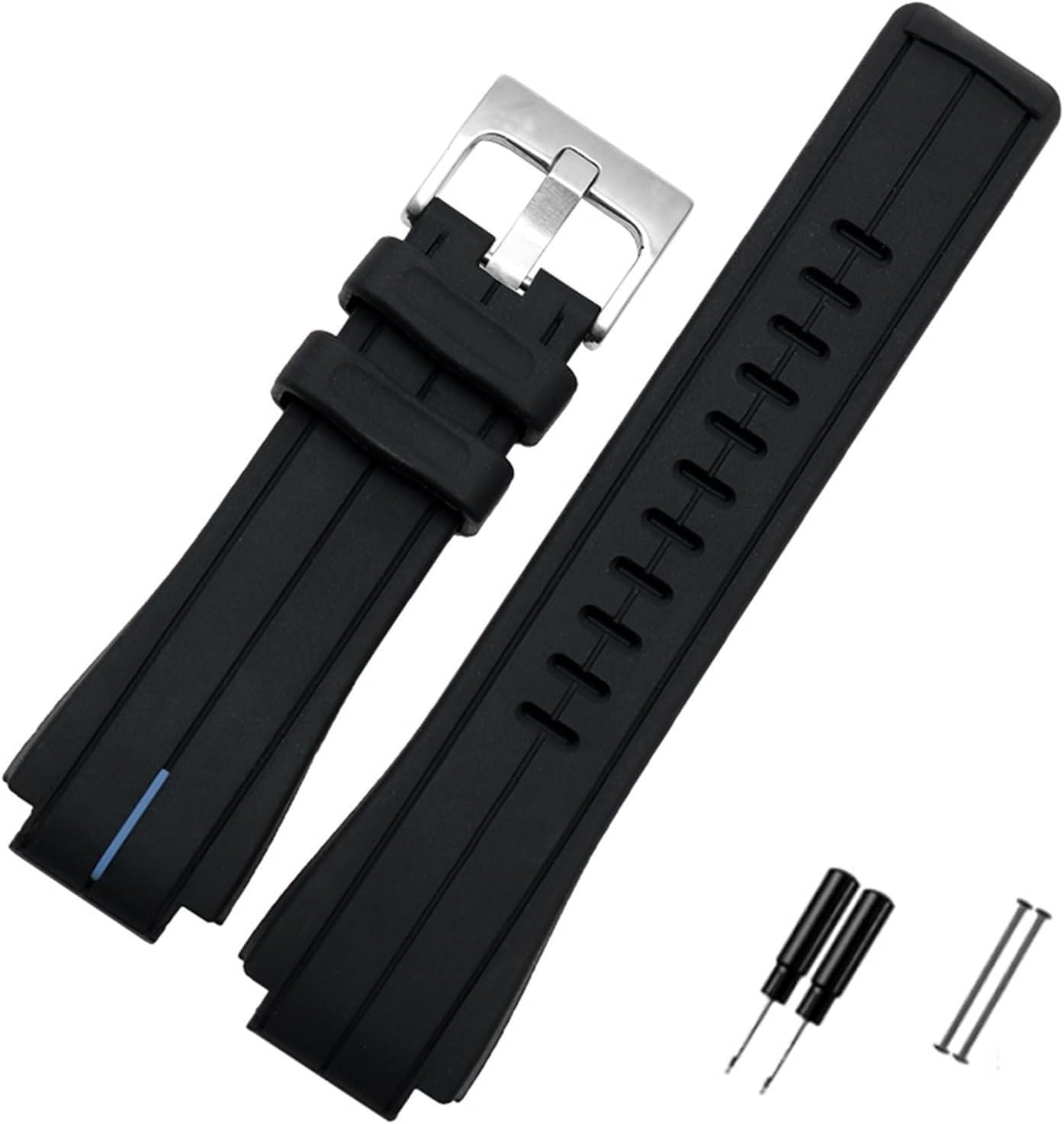 MJMT06 Watch Strap Compatible with WATCHT2N720 T2N721 TW2T76300 Black Waterproof Silicone Sports Strap 28 * 16mm