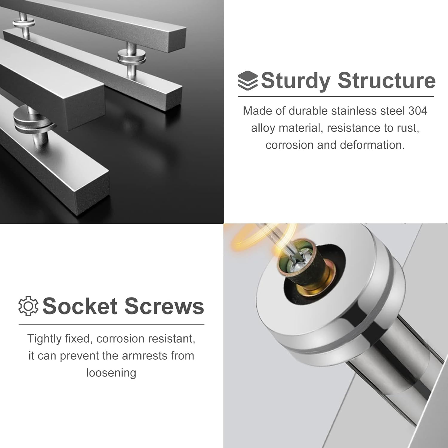 Door Pull Modern Door Pulls Handle Set,H Shape Sliding Doors Handles for Bathroom Office Shop,Indoor/Outdoor Yard Gate Handle,Easy to Install (Size : 50cm/20inch)