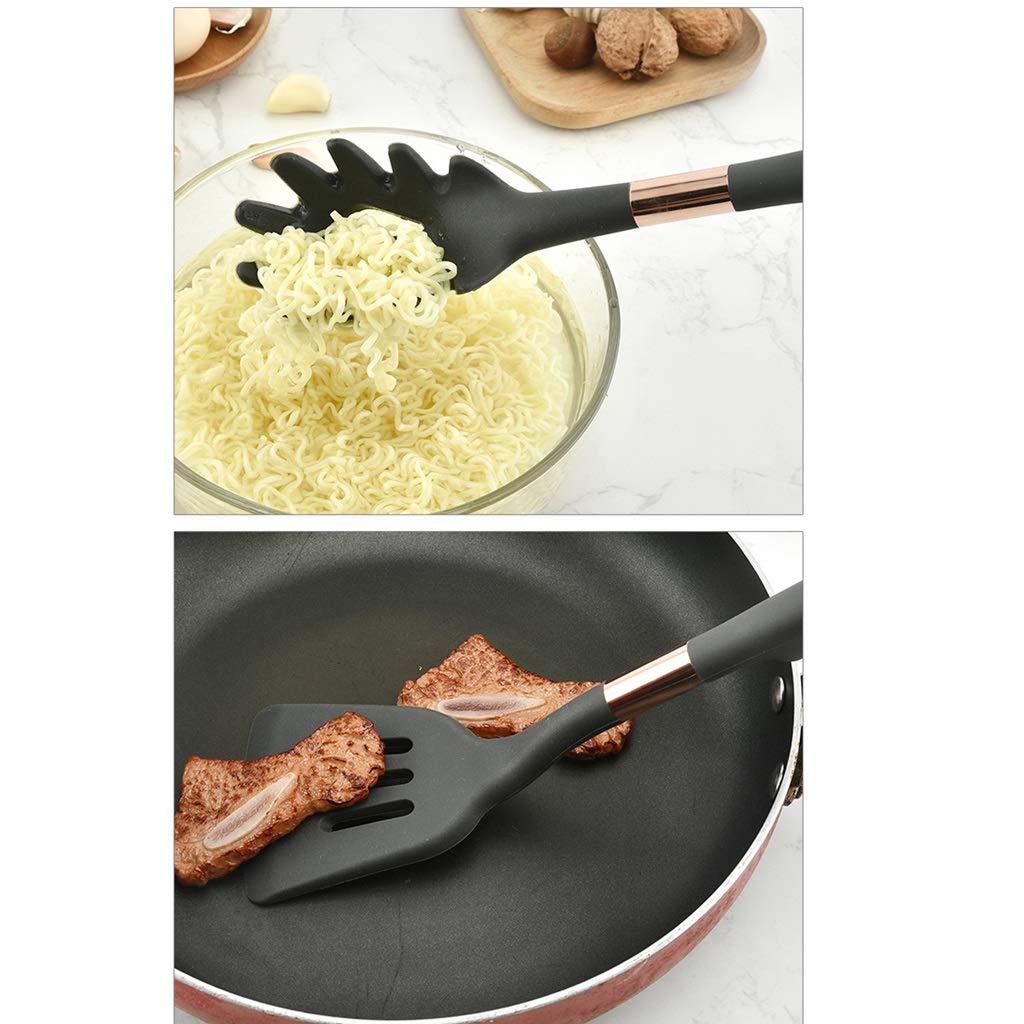 Utensilios de cocina antiadherentes, herramientas para hornear, espátula de silicona resistente al calor, utensilios de cocina, juego de accesorios