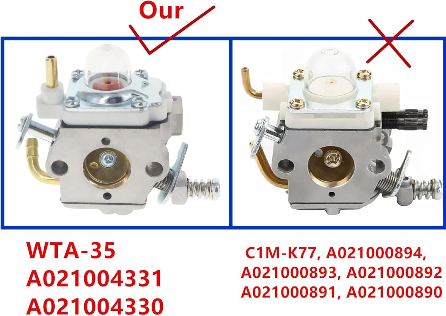 PB-580T Carburetor for Echo PB580T PB-580H PB580 Backpack Blower WTA-35 A021004331 with PB-580 Ignition Coil Tune Up Kit