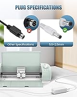 Vista 5 de Cable de alimentación de repuesto de 18 V para máquina de corte Cricut Maker y Cricut Explore Air 2, mini Cake Explore One Create Cricut Maker