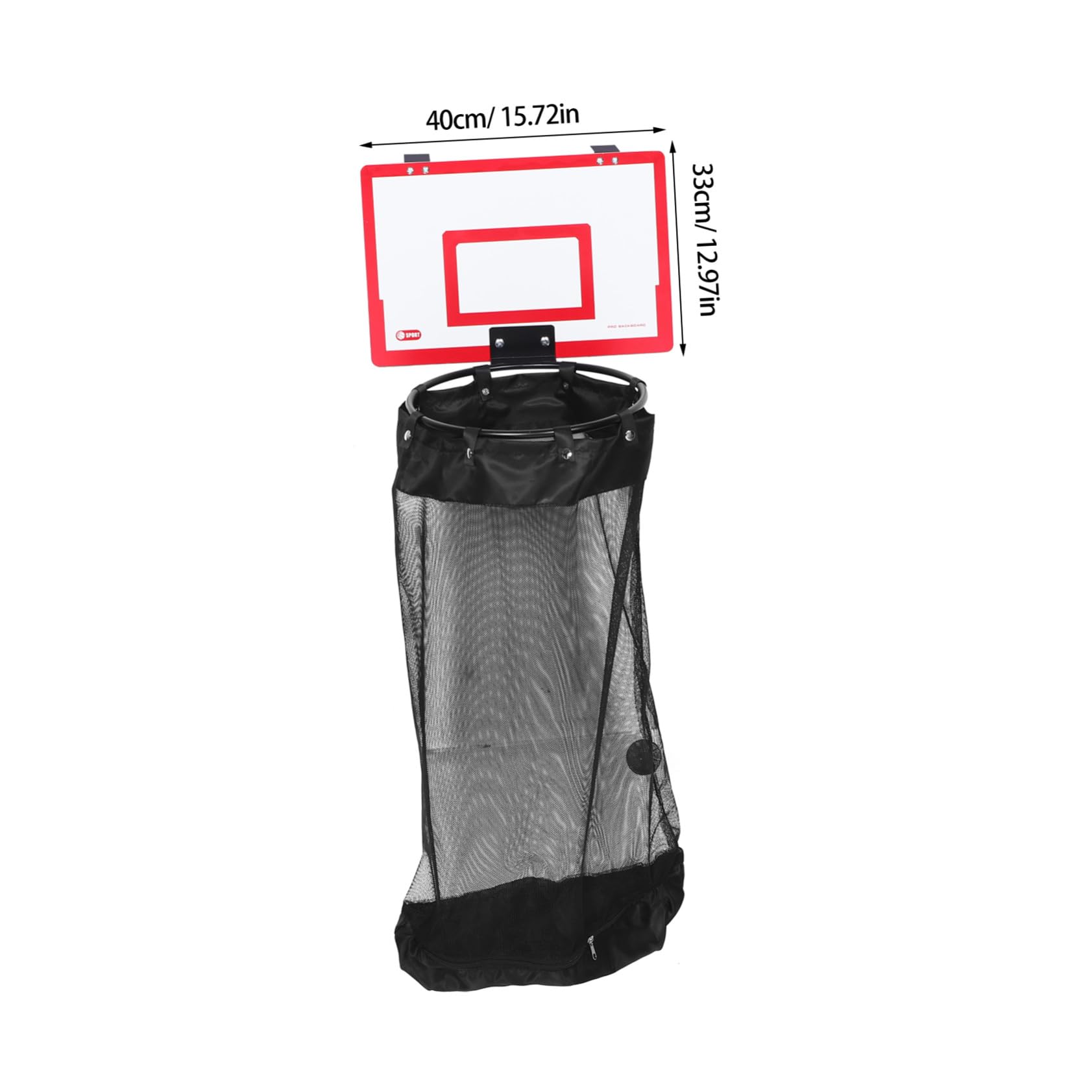 Healeved Wäschekorb Basketballkorb zum Aufhängen Faltbarer Wäschesack aus Netzgewebe mit Türhaken Platzsparend für Kinderzimmer Badezimmer und Studentenwohnheim