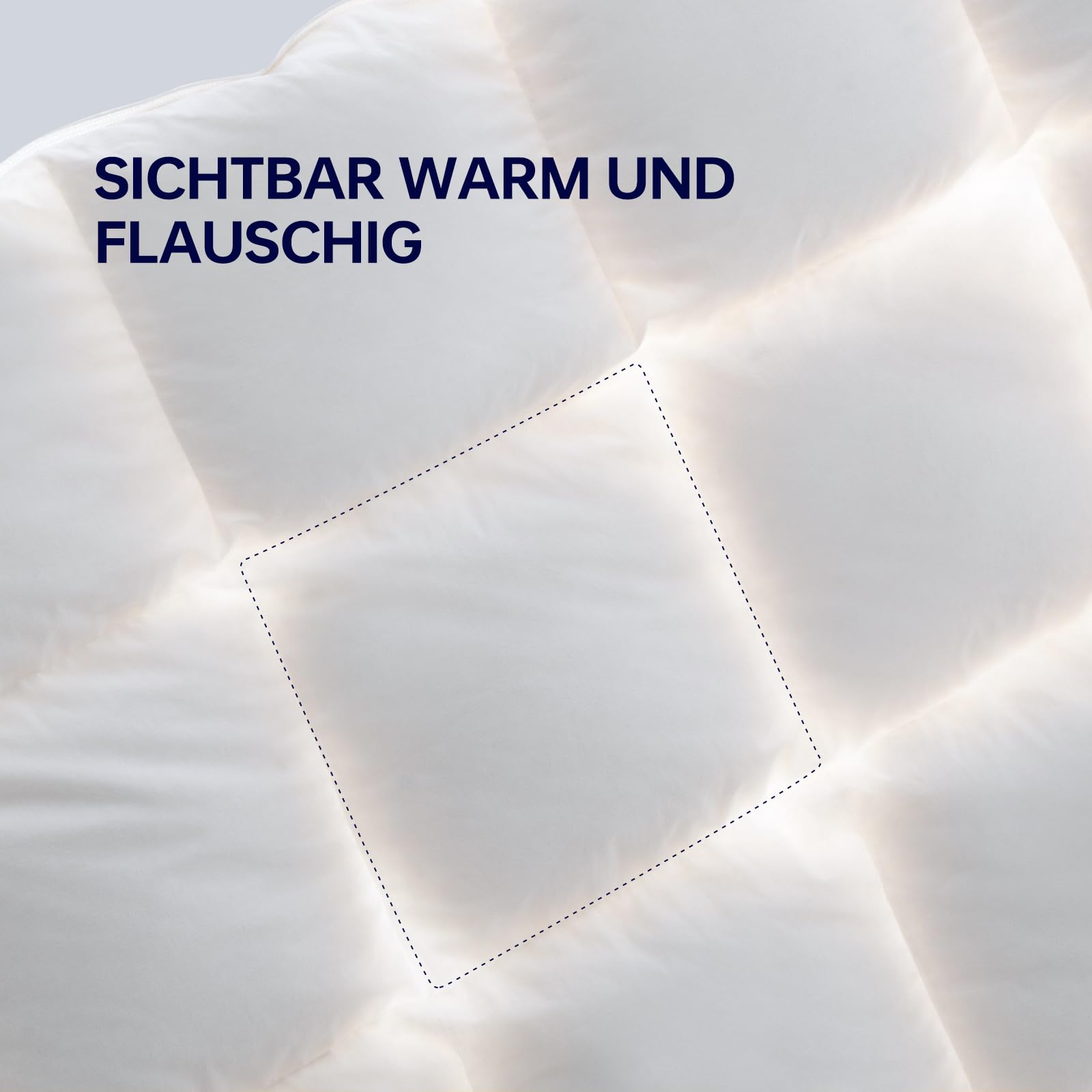 YLT Daunendecke 135x200, Bettdecke Daunen Weiß | Oeko-Tex 900g Daunen & Federn Gleichmäßige Füllung Daunendicht Waschbar Mittlere Wärme
