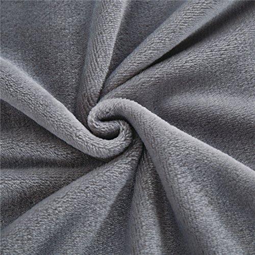 Zhiyuan Warm Fleece Body Pillow Cover Only Long Pillowcase, 17.5 X 47 Inch, Light Gray #TOP3