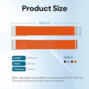 Coreknit リストバンド Whoop 5.0 MGバンド用 - Whoop Life/Peak/One 防水 速乾 取り付け簡単 ストラップ オレンジ、Whoop MG Life-ECG用