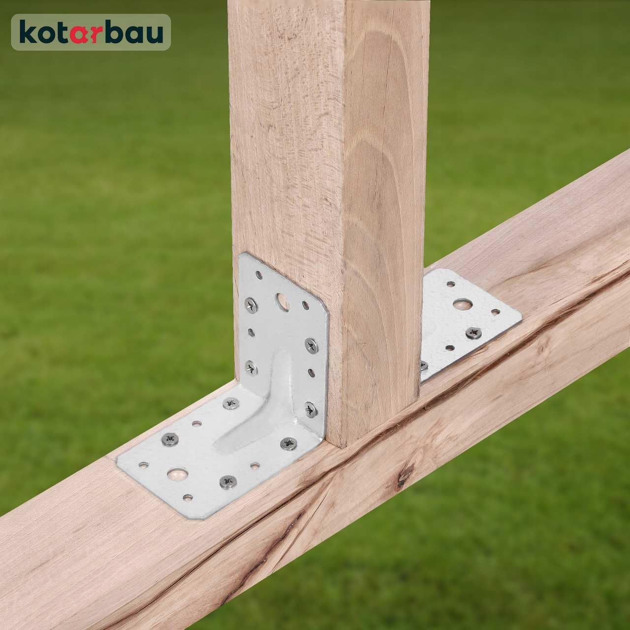 KOTARBAU® 50 Piezas Conectores En Ángulo - Acero Galvanizado - 60 x 60 x 45 mm - Plata - Escuadras Metálicas - 90 Grados - Escuadras Para Madera - Fácil Montaje - Resistente A La Corrosión