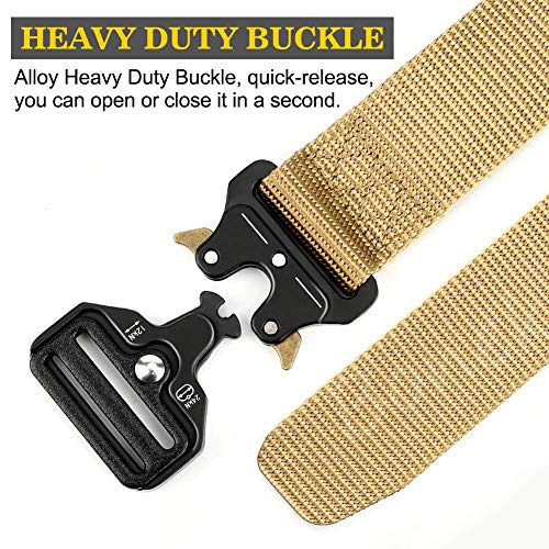 Military Belt, Men Tactical Belt with Quick Release Metal Buckle Ideal for military training and outdoor, police belts2