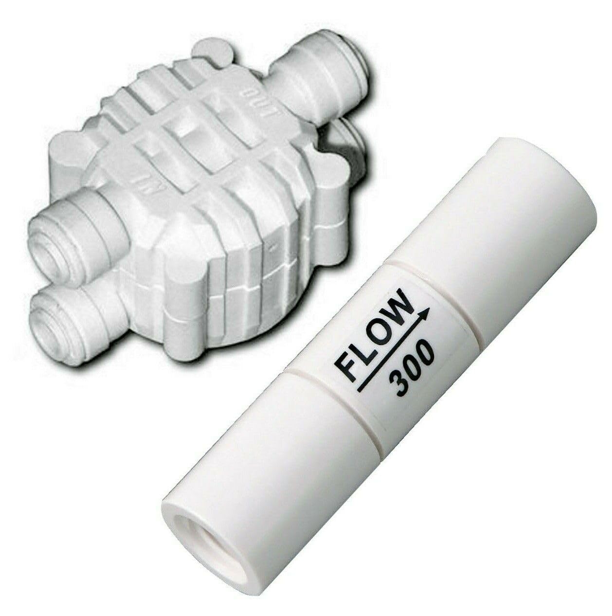 1 Pc Auto Shut-Off Valve with 300 ML Flow Restrictor for Reverse Osmosis System