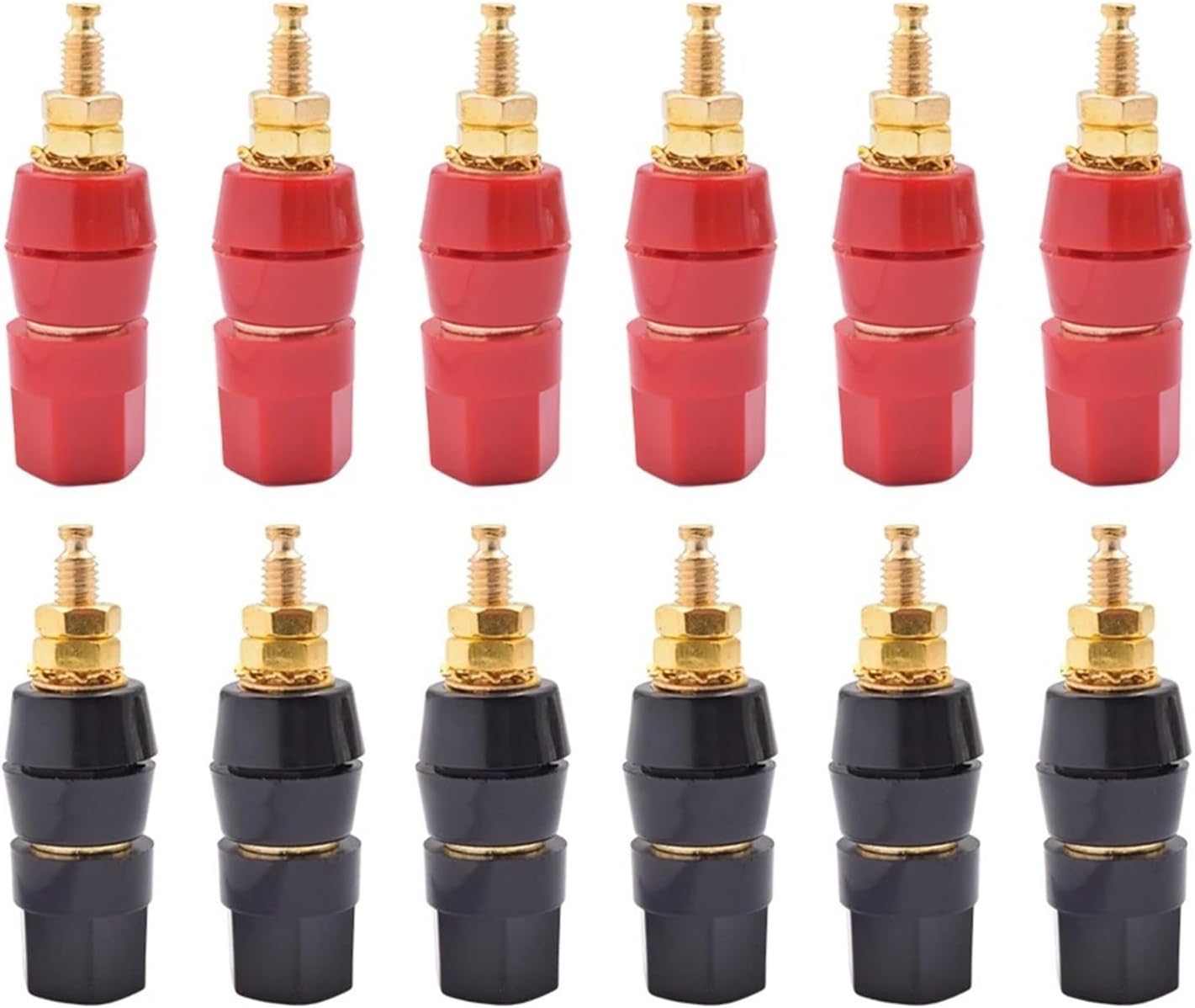 Power Distribution Block 40pcs 4mm Banana Plug Adapt Socket Red Black Test Connector Power Supply Binding Post Terminal for Auto Boat Marine Solar(40 Red)