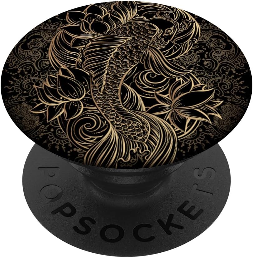 Golden Koi Fish phone stand for your mobile PopSockets PopGrip: Swappable Grip for Phones & Tablets PopSockets MagSafe PopGrip for iPhone