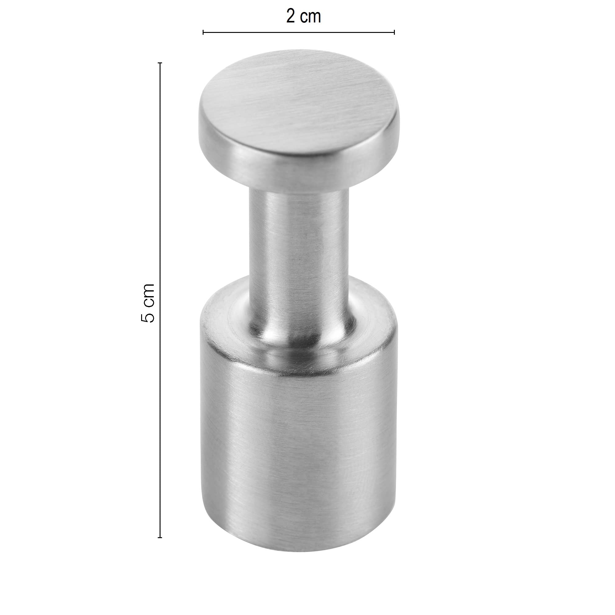 PMMASTO Ganci A Muro A T In Acciaio Inox, 10,2 Cm, Confezione Da 2, Neri, Per Cappotti E Asciugamani - 3