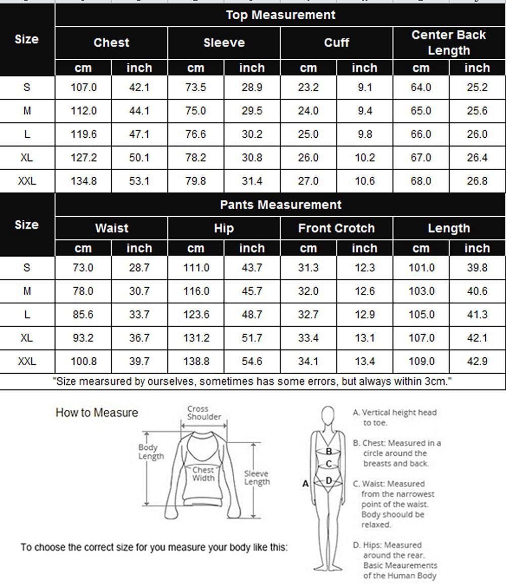 ADOME Pijama Hombre Conjunto de Pijamas Invierno Ropa de Dormir Manga Larga y Pantalones Larga Celosía, S-XXL