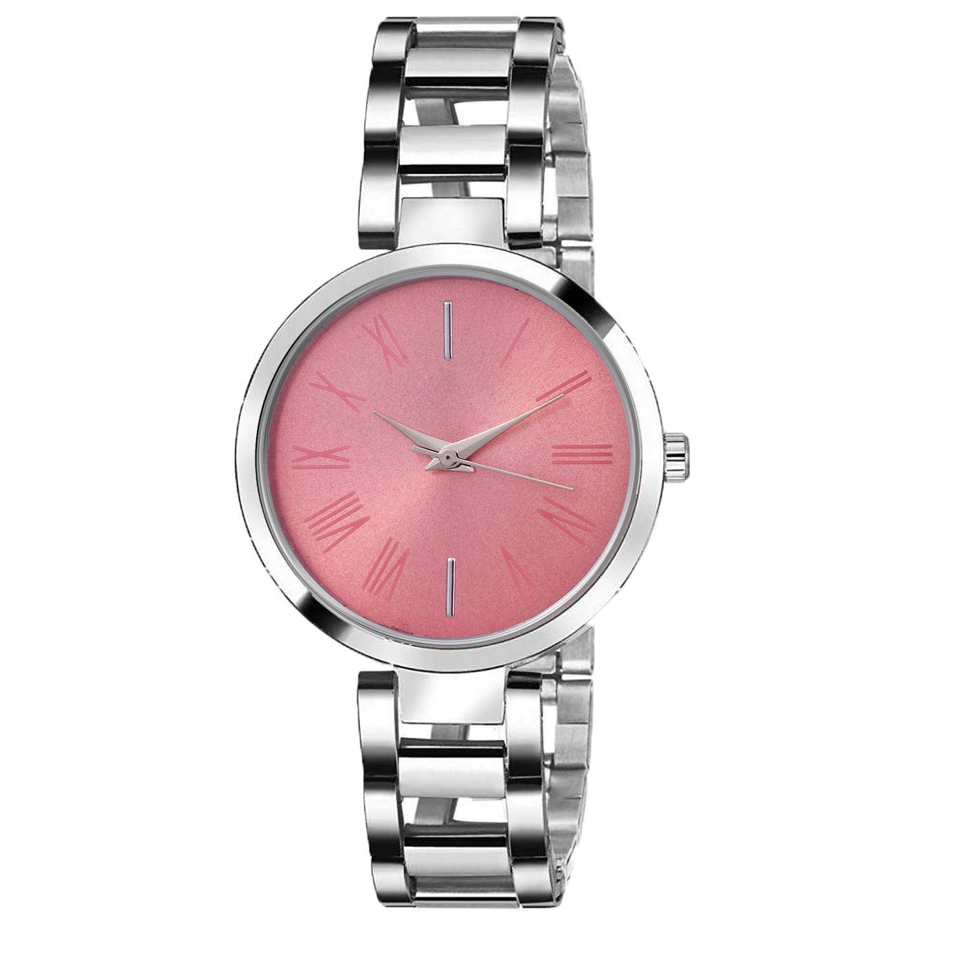 HORCHIS Good-Looking Pink Dial Silver Strap Analog Watch for Women (B08BG3PCNJ) Amazon Price History, Amazon Price Tracker