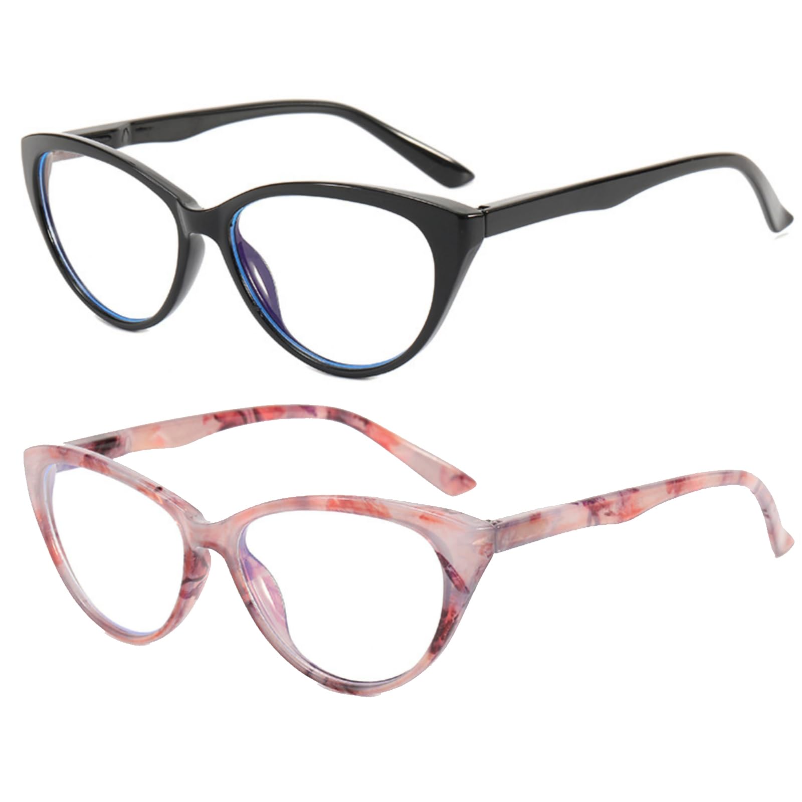 Depinleen 2 pcs Blue Light Blocking Glasses for Women Vintage and Stylish Anti UV 400 Anti Glare Suitable