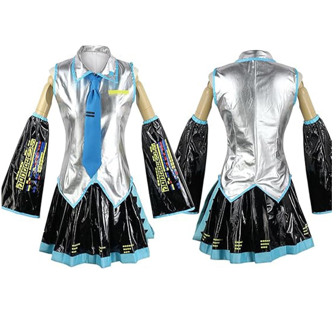 AKTOTO Anime Cosplay Costume Women Halloween Cosplay Full Set Of Uniforms with Wigs Ponytail Braid