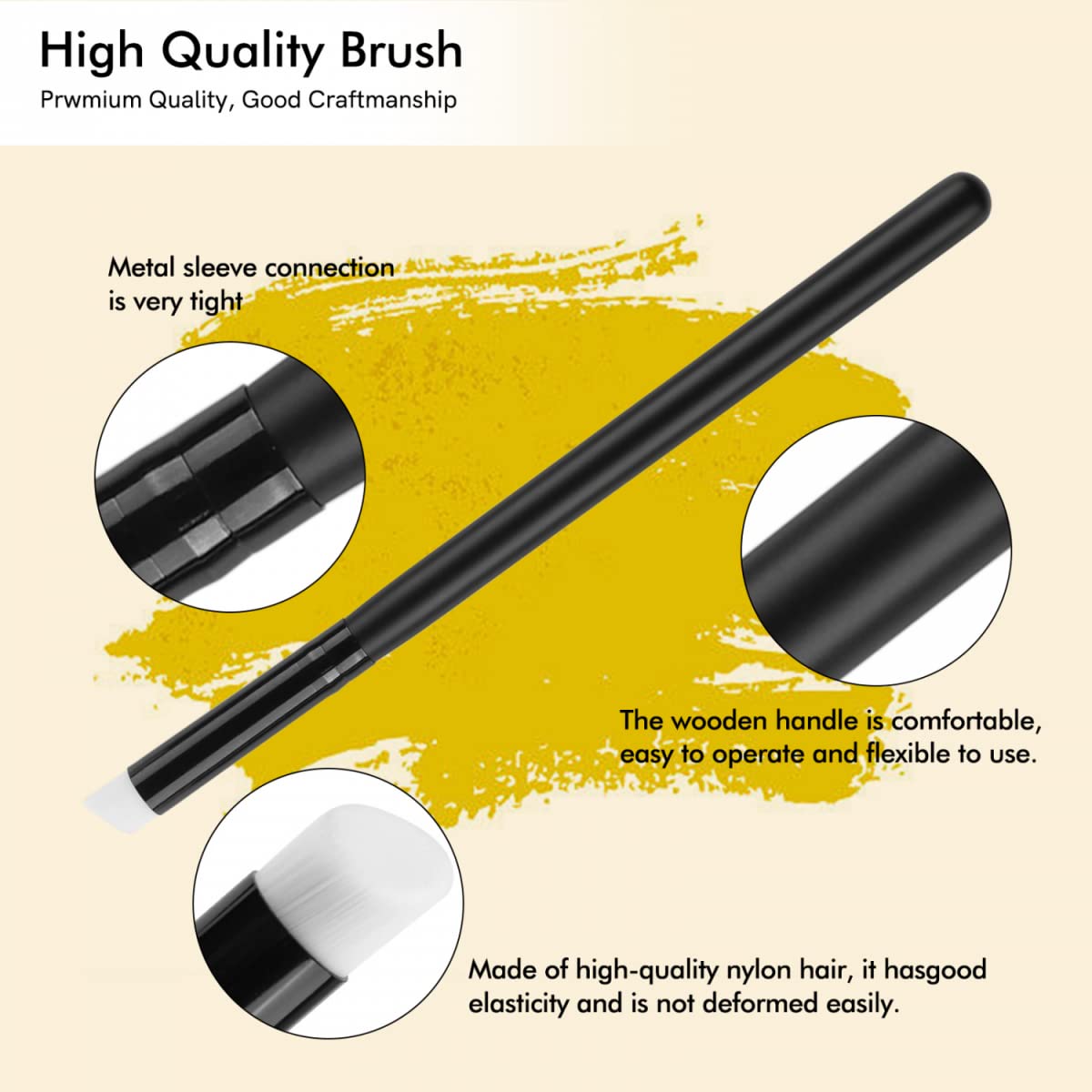 Lot De 12 Mini Pinceaux De Mélange De Peinture à L'encre - 2 Types De