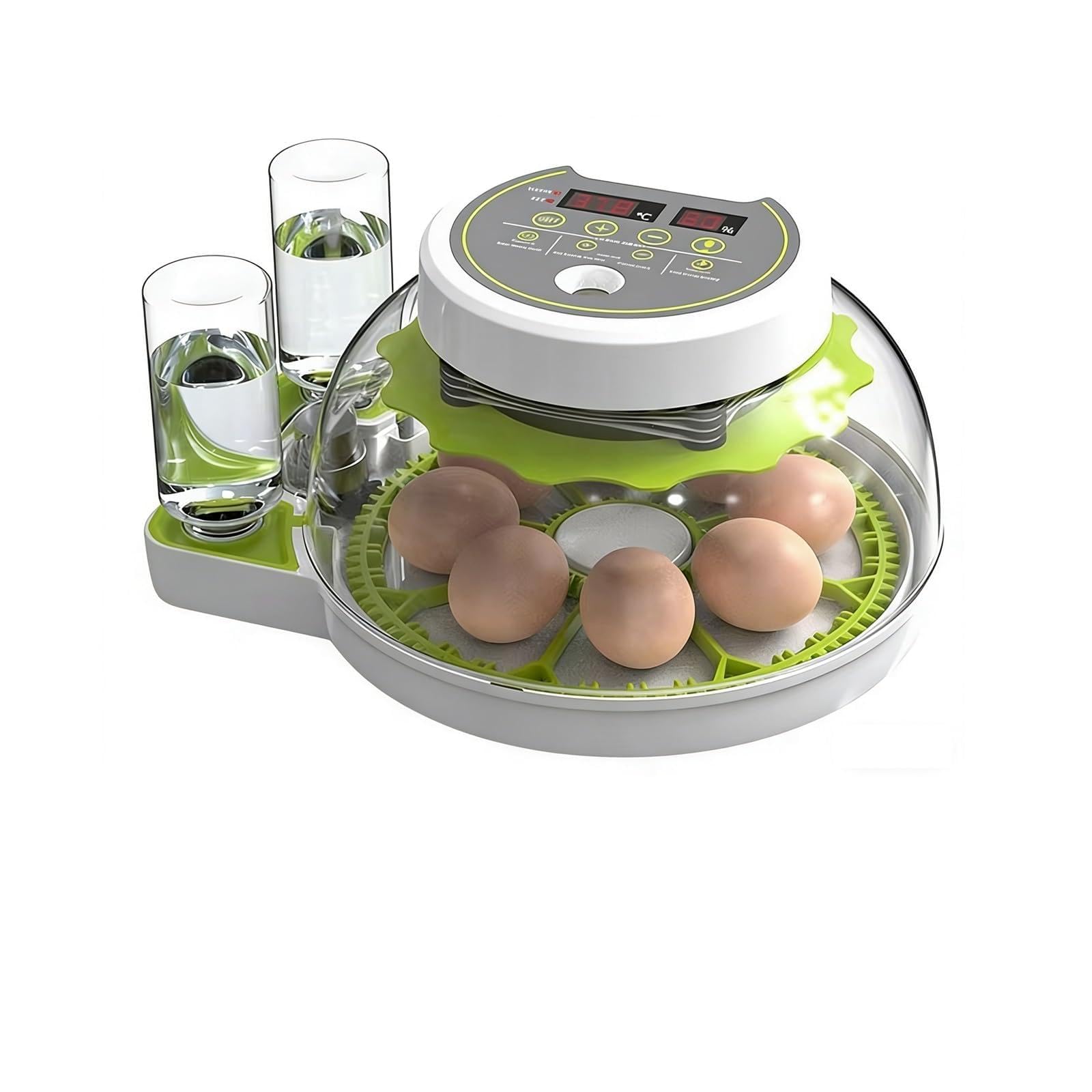 Incubadora de Huevos con Volteo Automático, Control de Humedad, Sistema de Recarga de Agua y Ovoscopio; Apta para Huevos de Gallina, Pato, Ganso, Codorniz y Paloma(12 Eggs)