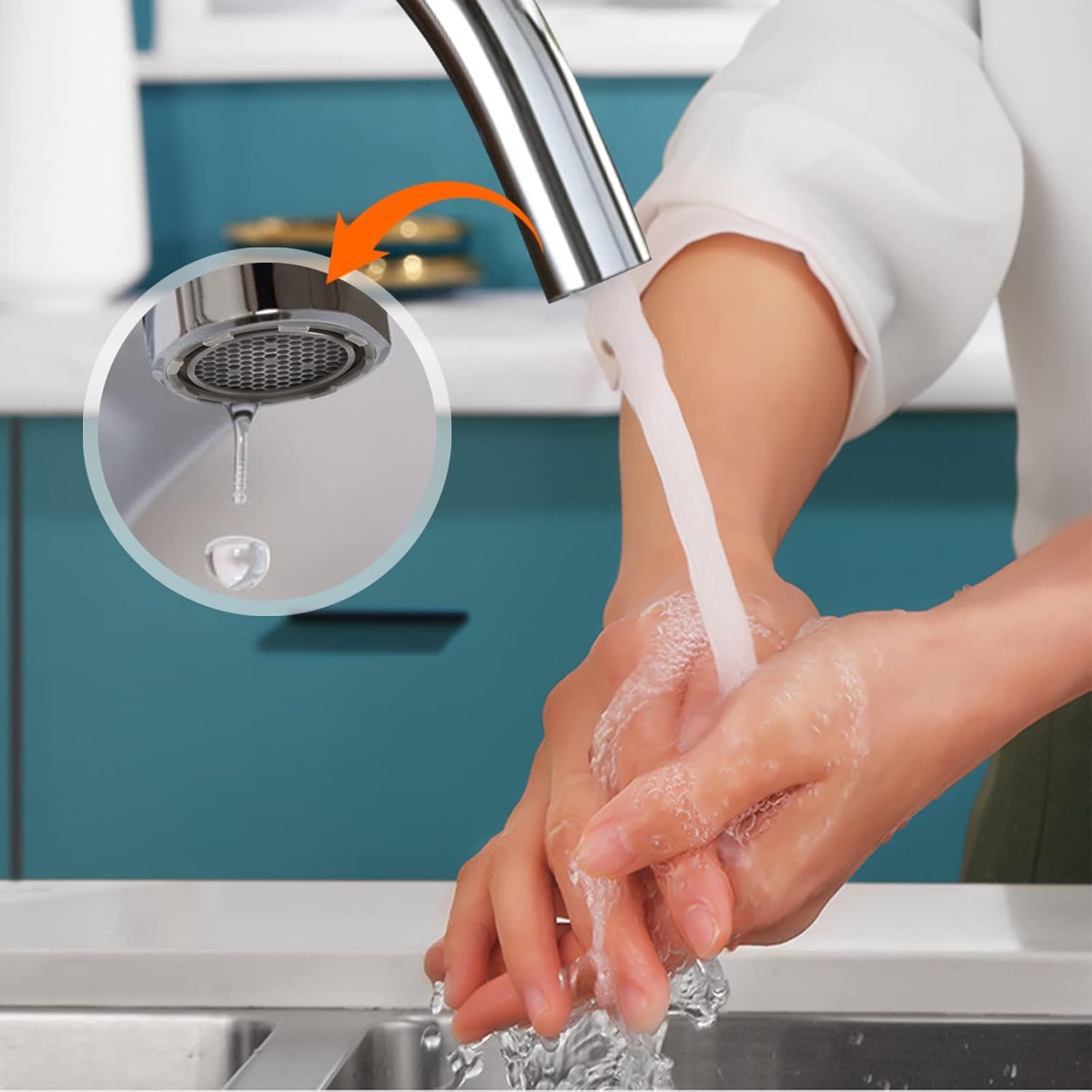 Faucet Aerator M18.5, WeeVeni 6PCS Aerator Replacement for Sink Faucet Flow Restrictor, Kitchen Bathroom Sink Aerators with Key Removal Wrench Tool