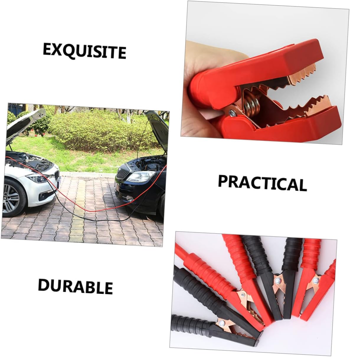 PRETYZOOM Heavy Duty Jumper Cables 3 Meters 2500A Capacity for Car SUV Truck Essential Battery Booster Wire for Emergency Starts