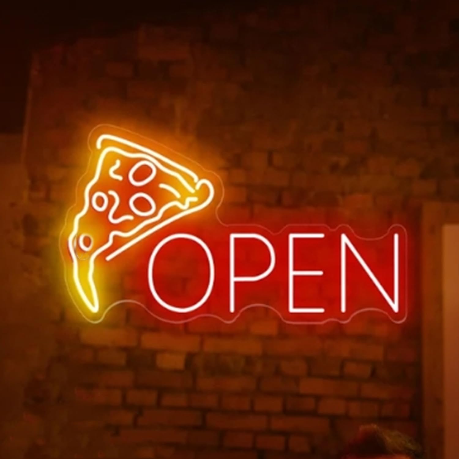 Pizza Neon Sign Acrylic Open Light up Signs for Business,Led Pizza Wall Art for Pizzeria Shop Kitchen Oven Pizza Party Decorations,Gifts for Pizza Lover,40x20CM/15.7x7.8In