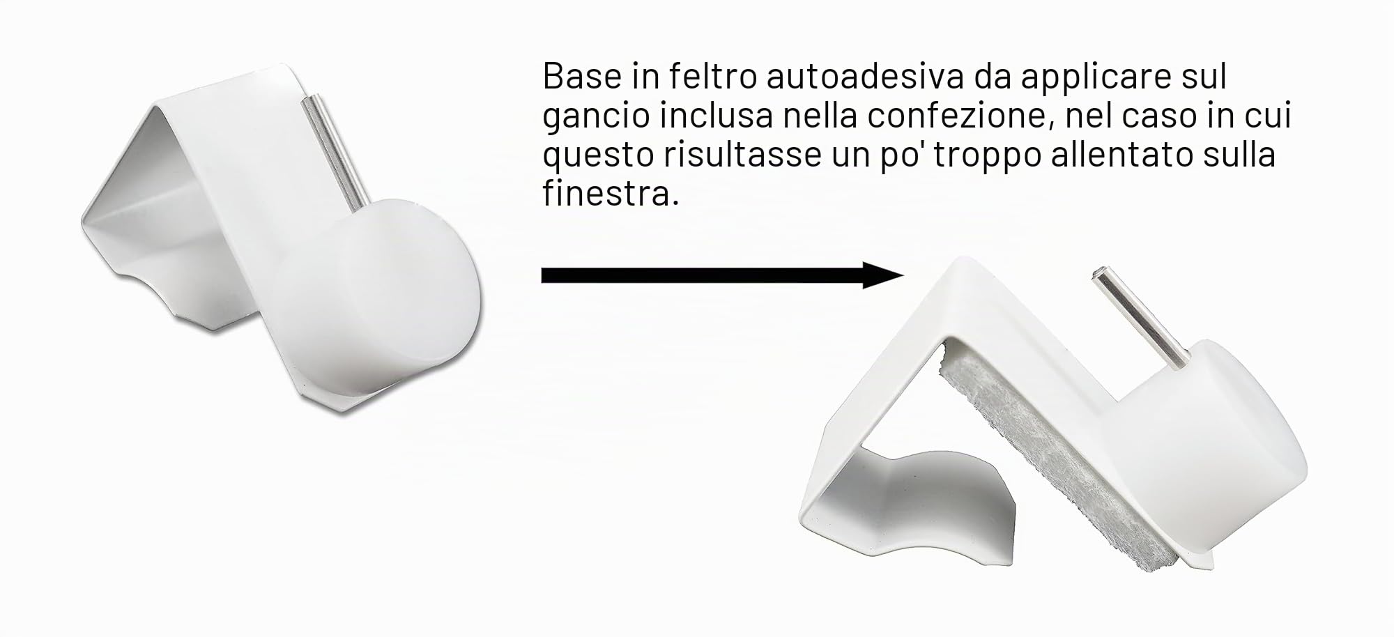 Ganci per Finestra Universali Bianco 12-20 mm, 4 Pezzi