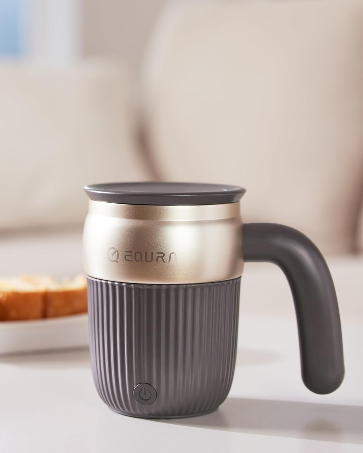 Self Stirring Coffee Mug, Rechargeable Magnetic Stirring Cup, Thermos, Electric Mixing Mug with Lid for Coffee/Milk/Cocoa and Other Beverages - 15 Oz (Gray) - Image 6