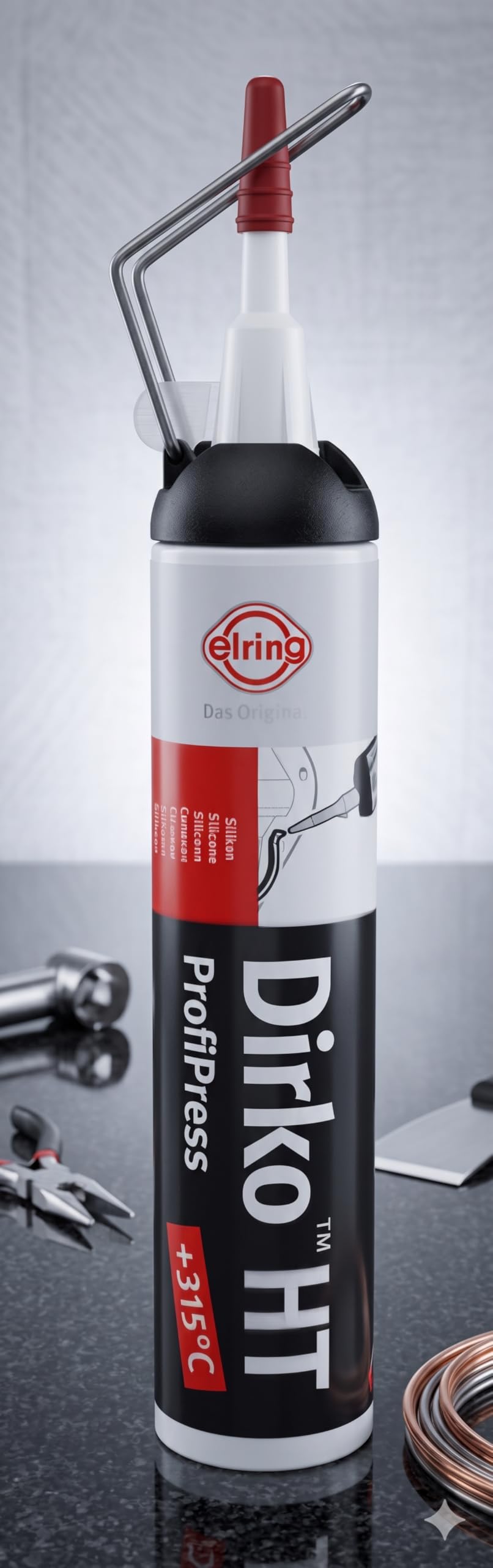 Dichtmasse DIRKO HT ProfiPress SCHWARZ 200ml 471.501 von ELRING