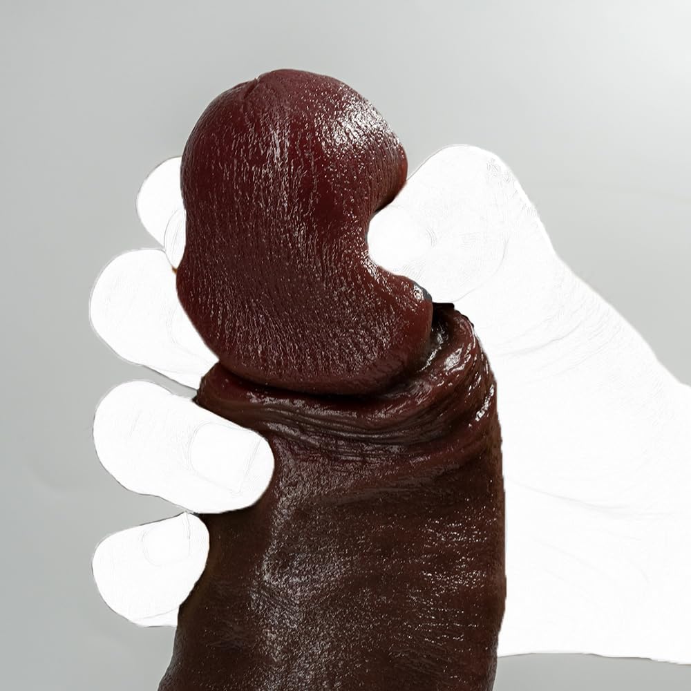 24 cm schwarzer realistischer großer Dildo,Realistischer Dildo mit Dildo Saugnapf und Hoden,Anal Dildos Penis Nachbildung Plug，Frauen Männer Anal Sex Toys, Analdildo Gay Sexspielzeug