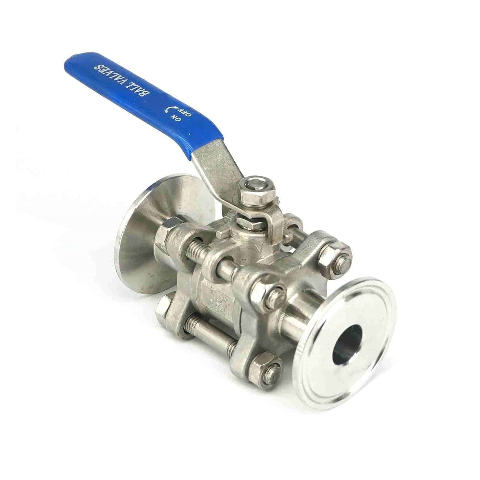 VSPPJYFG DN15 Fit 19mm Pipe OD 1.5inch Tri Clamp Ferrule 50.5mm SS304 Stainless Steel 3-Piece Type Ferrure Ball Valve