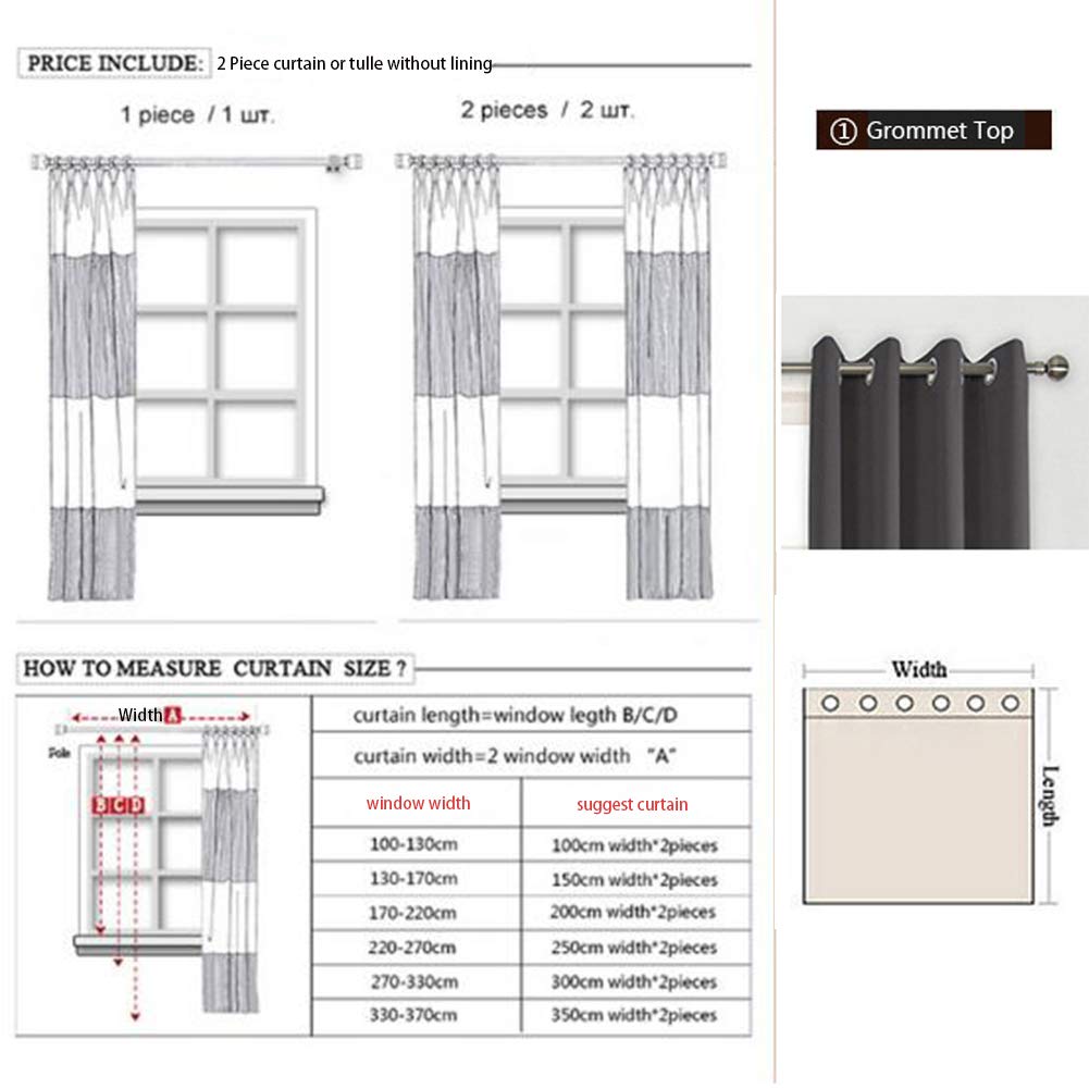 2er Set Stickerei Blätter Leinenoptik Vorhang Dekosachl Transparent Gardinen, mit Ösen Vorhang Voile Fenster für Wohnzimmer Kinderzimmer Schlafzimmer,Weiß,W200xL250cm