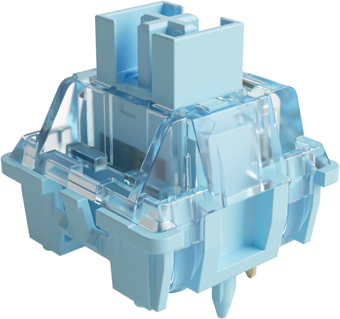 Akko V3 Pro Cream Blue Mechanical Keyboard Switch Tactile Switches 5 Pin 45gf RGB LED Slot Dustproof Stem MX Key Switches for Gaming Keyboard/DIY Kit (45pcs)