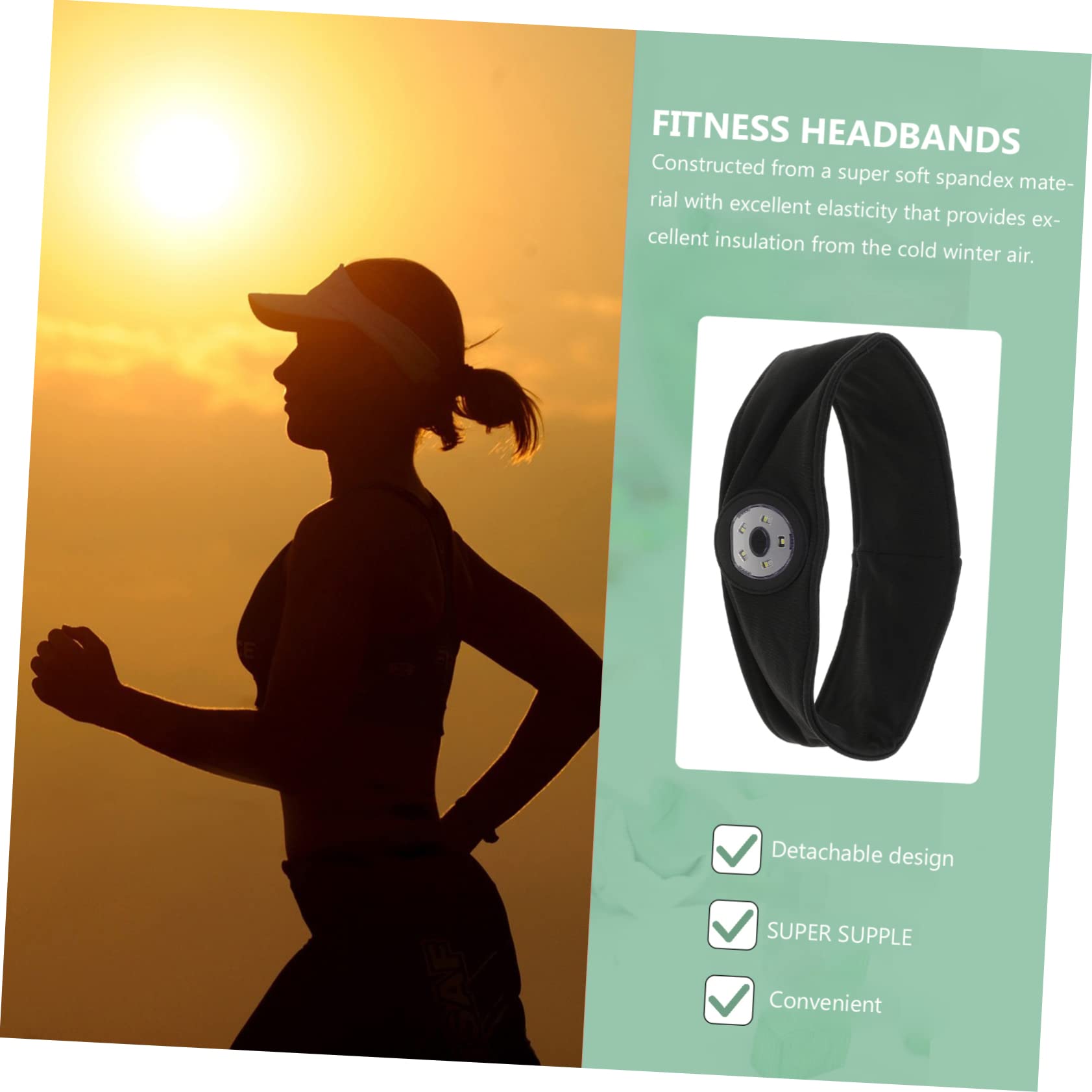 KOMBIUDA Fasce Sportive Elastiche Anti-sudore Corsa Yoga Fasce Per Unisex Perfette Per Allenamenti All'aperto E Attività Fisiche