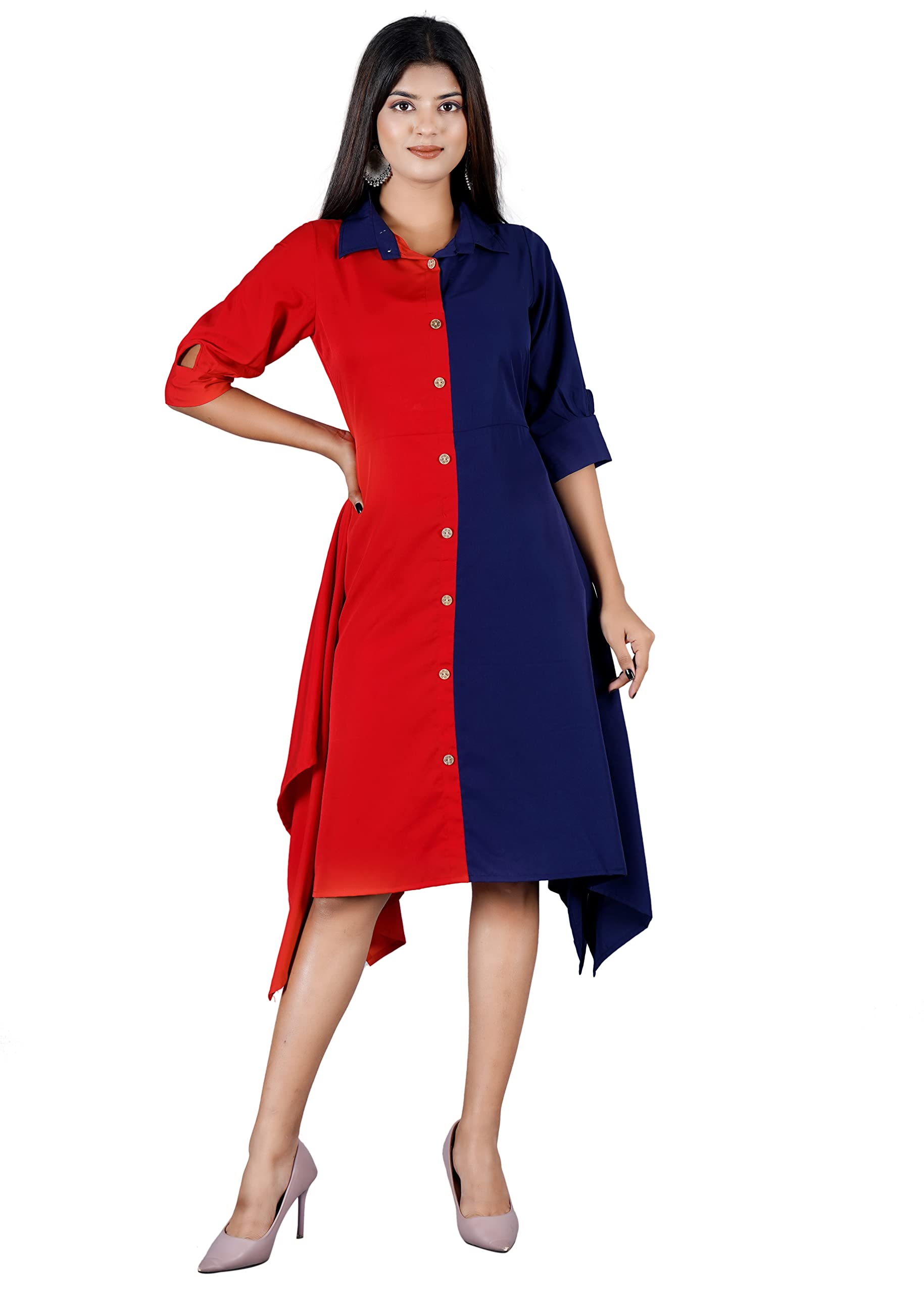 MATKEWALAZ Shirt Pattern (Medium, RED-Blue)