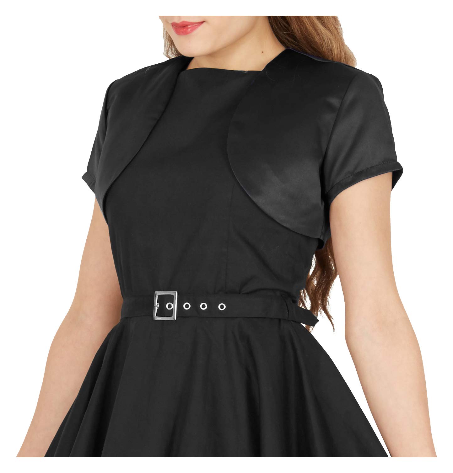 BlackButterfly Satin Bolero Shrug - Short Sleeve