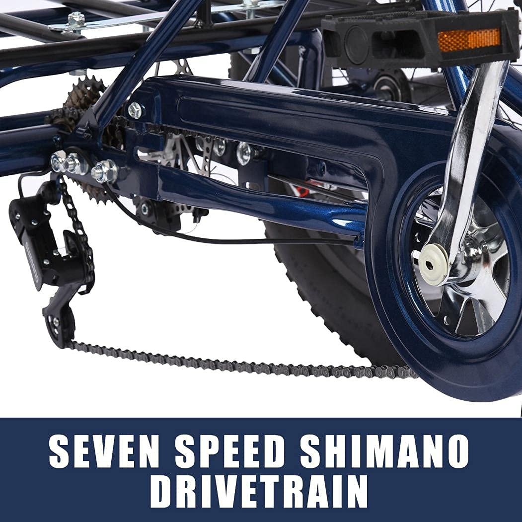 Amazon | 7速 大人用 三輪車 (ファットタイヤ) 3輪クルーザー自転車