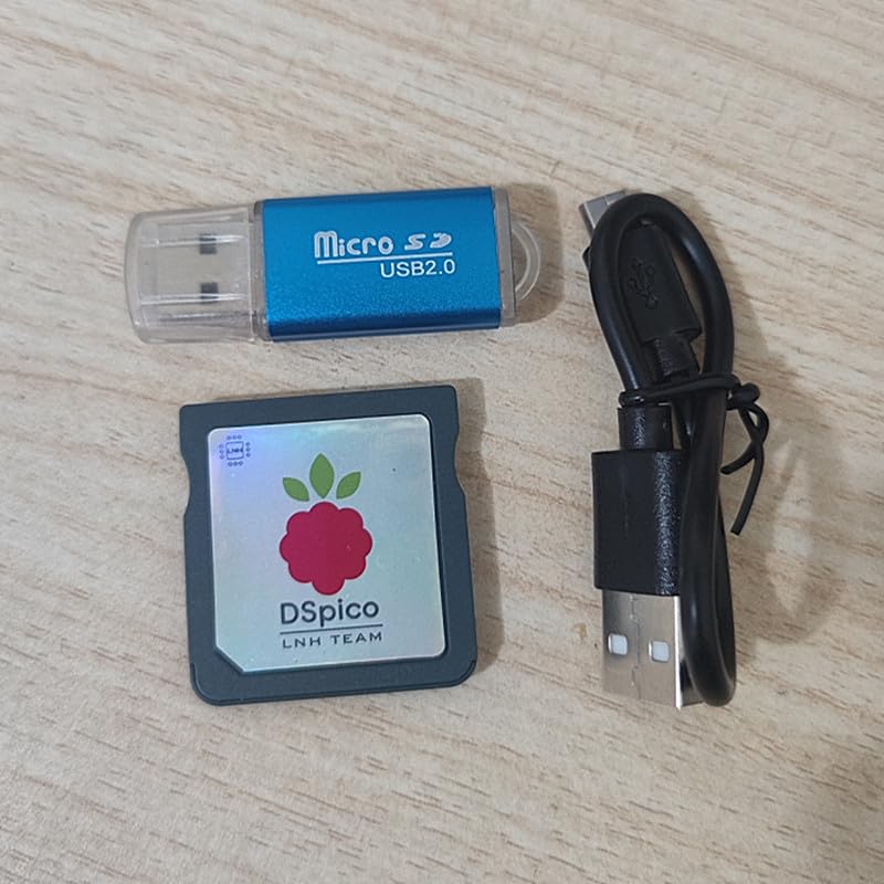 LNH DSpico ds flash cart, 3DS Flash Card, works on 3DS v11.17 and 2DS and DSi and DS Lite and DS to play NDS games,GBA games, some DSi games, RP2040 MCU Powered