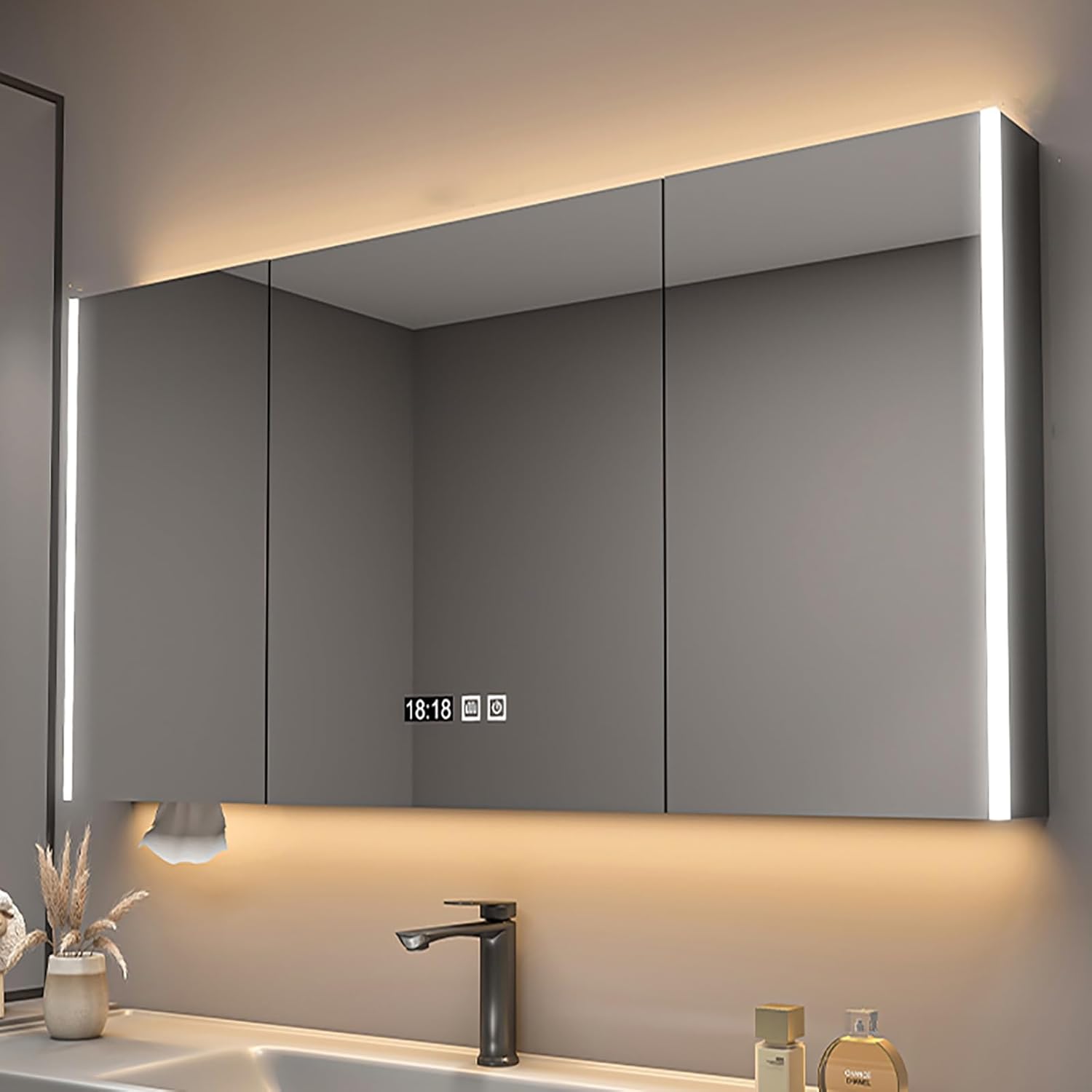 Amazon.co.jp: mirahope ミラーキャビネット キャビネット 50x60CM