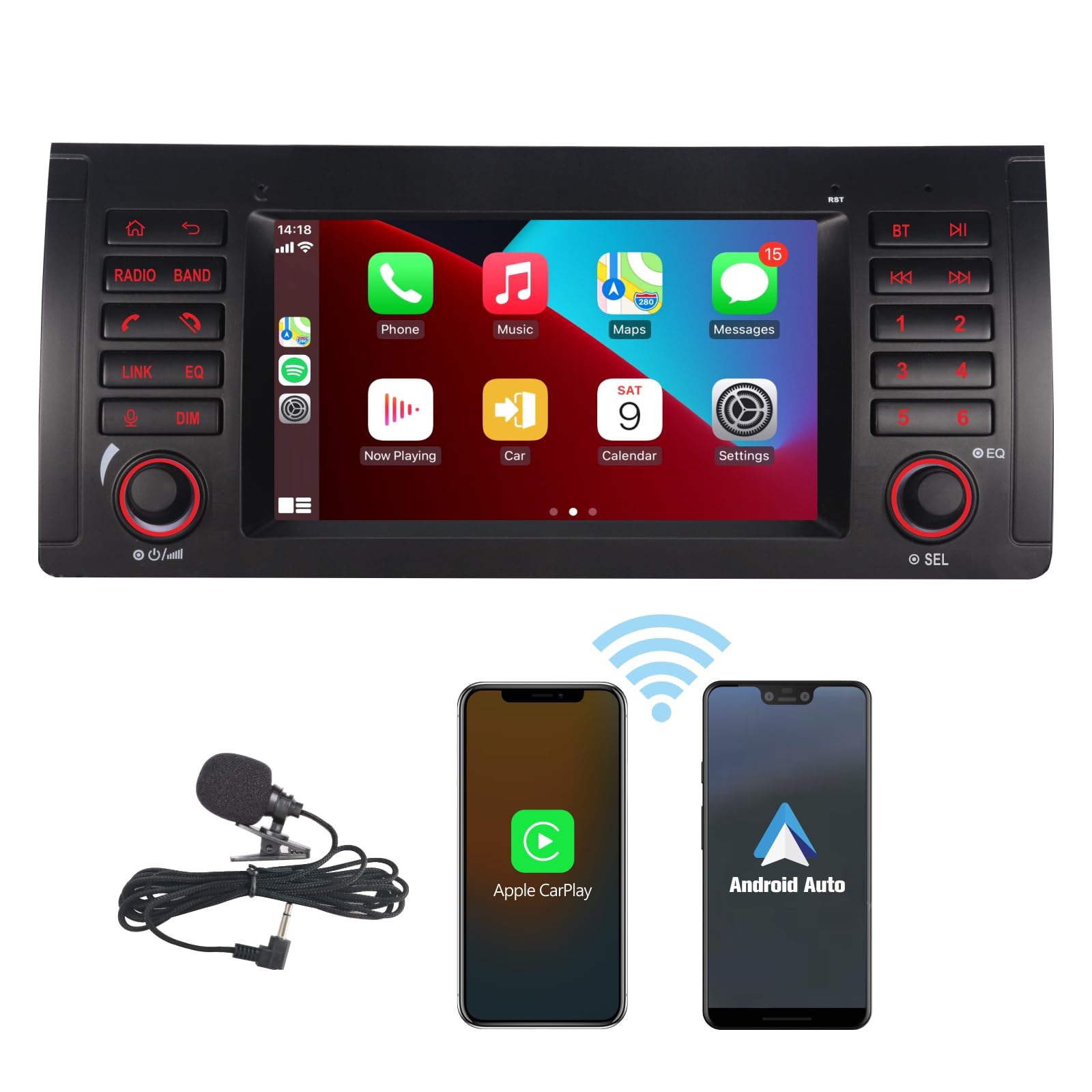 Für BMW 5er E39 7" IPS 3+32GB Autoradio Mit DAB+ Radio Navi CarPlay Android Auto